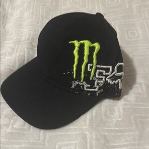 Black Cap with Green and White Logo Size 7